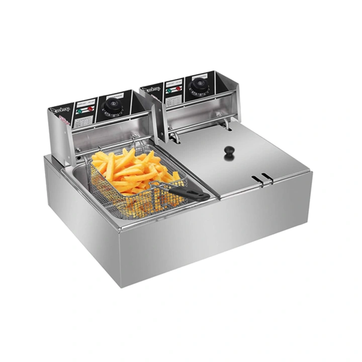 12 Liter Hoffmans Double Electric Deep Fryer HM-88-2